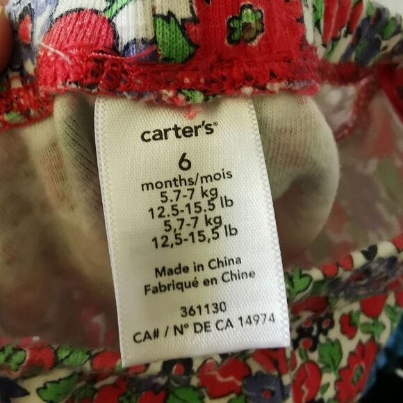 5/$10 Carters floral leggings size 6 m - Picture 2 of 4